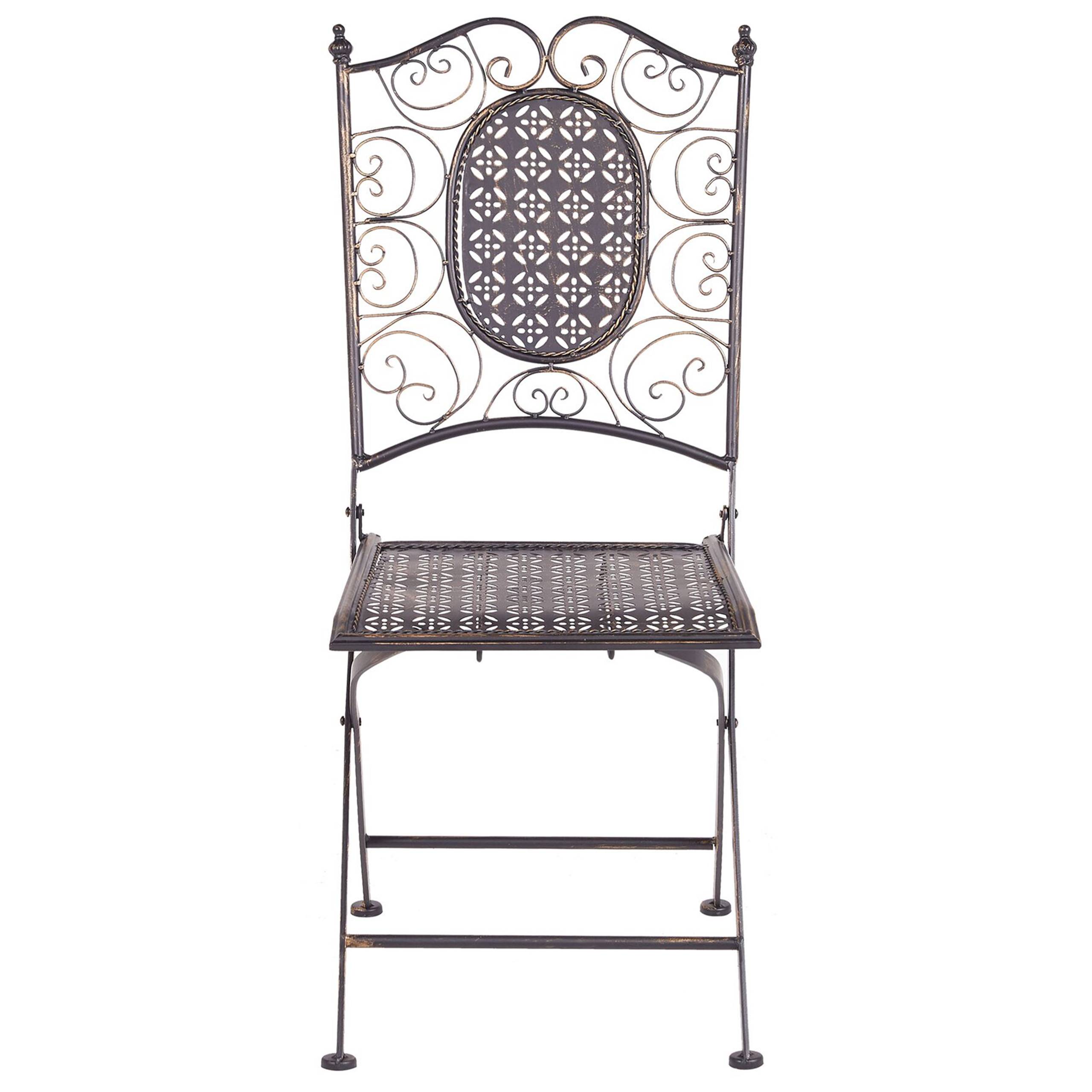 Beliani - Chaise de jardin Métal Noir BORMIO - Beliani - Imagen 4