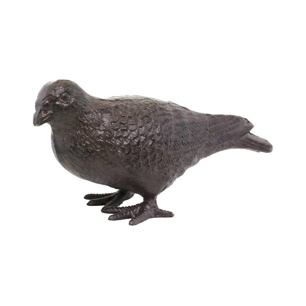 Pigeon en fonte marron 19 x 8 x 12 cm Chemin de campagne - Imagen 1