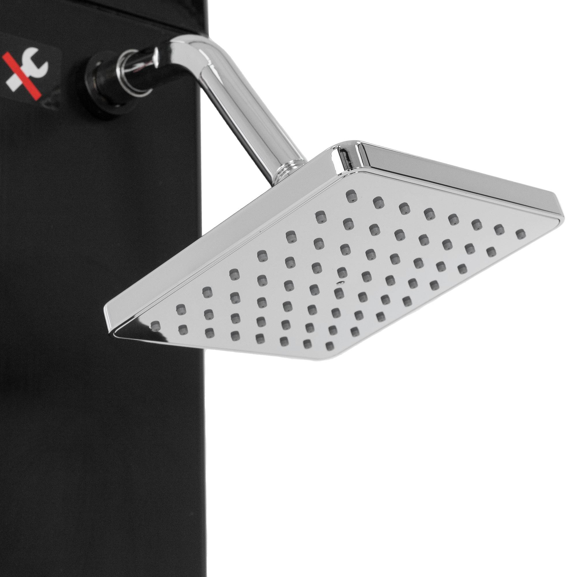 Ml-Design - Douche solaire d'extérieur carré 40 L 217 cm + douche à pied et pomme de doucche - Imagen 3