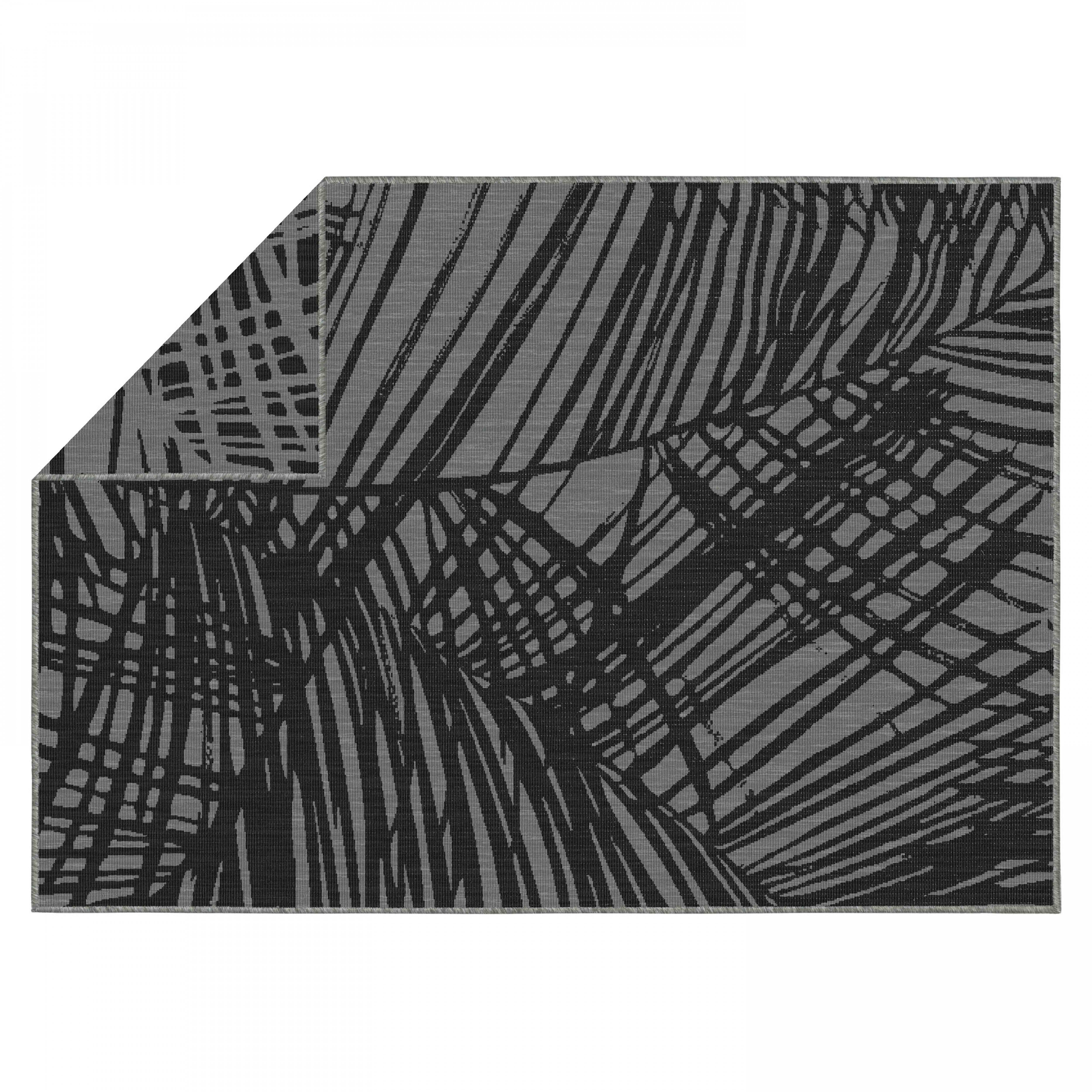 Oviala - Tapis d'extérieur en polypropylène 200 x 290 cm noir Palmio - Oviala - Imagen 4