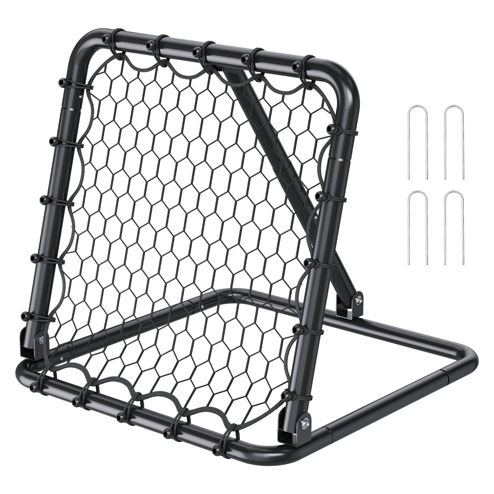 Vevor - VEVOR Filet de rebond football 86,5x86x85 cm, cadre fer épais, angle réglable, pliable et portable, kit complet pour entraînement et jeu.