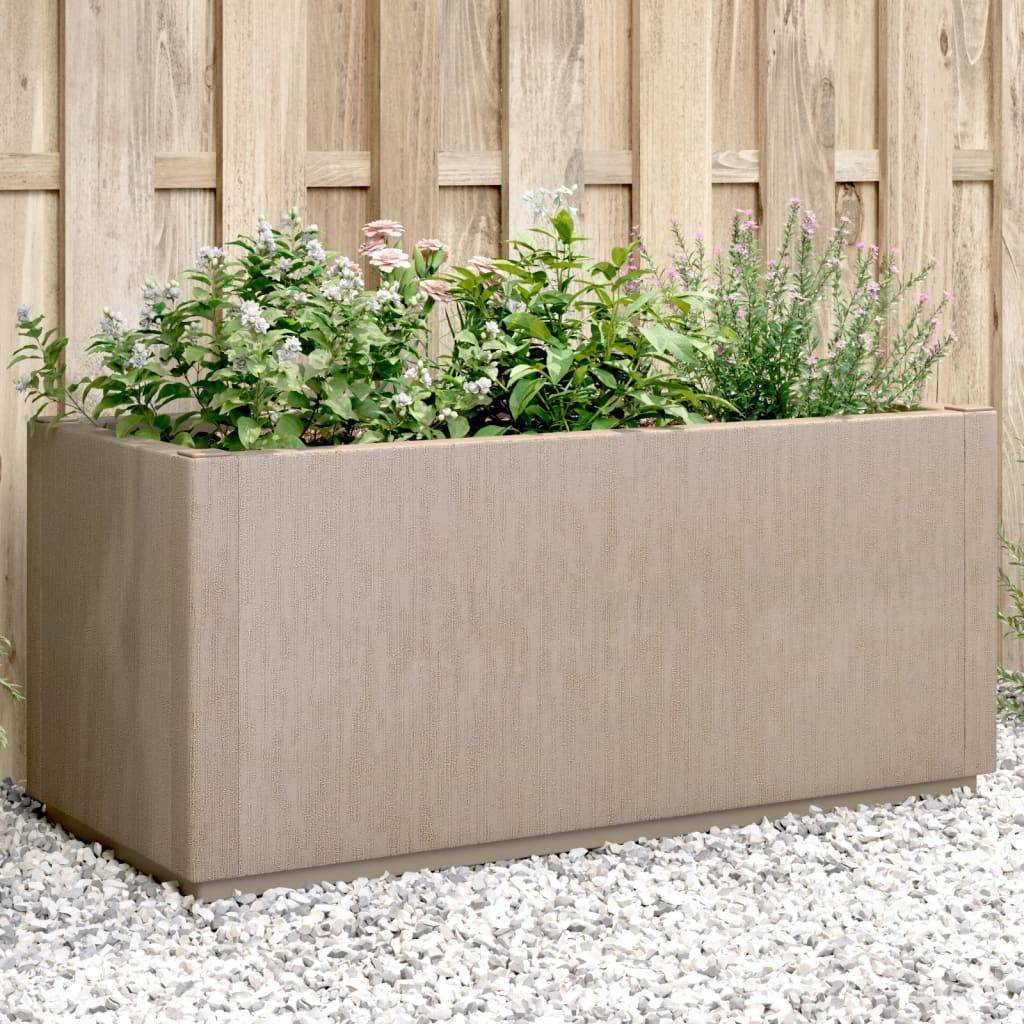 ComfortXL - Jardinière rectangulaire en polypropylène pour extérieur 80L 80 cm Marron – ComfortXL Outdoor Living - Image 1