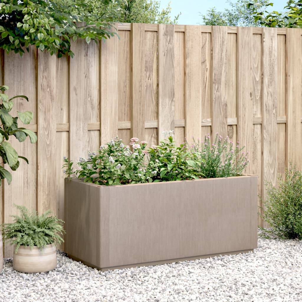 ComfortXL - Jardinière rectangulaire en polypropylène pour extérieur 80L 80 cm Marron – ComfortXL Outdoor Living - Image 3