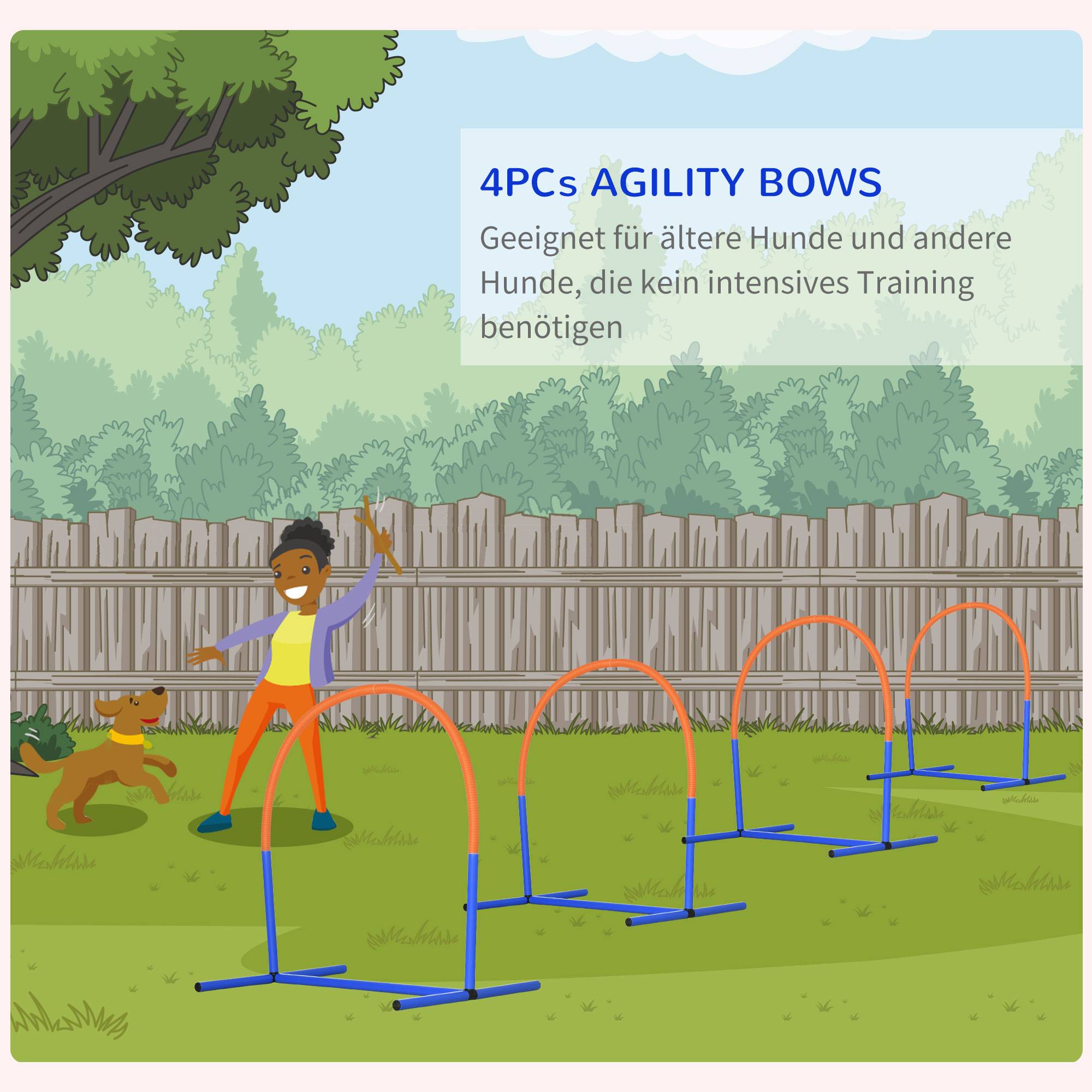 Kit d'agility pour chien plastique bleu orange 88 x 64 x 95 cm - PANGIVO - Image 8