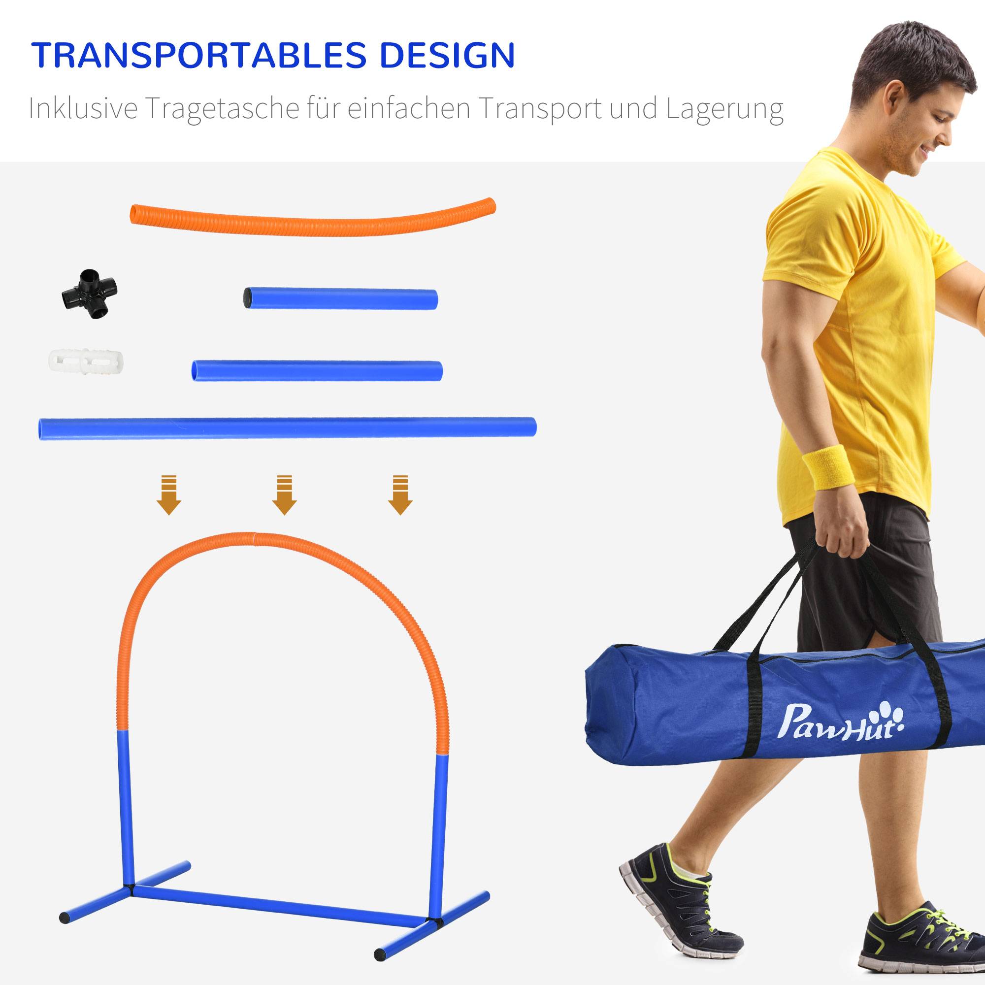 Kit d'agility pour chien plastique bleu orange 88 x 64 x 95 cm - PANGIVO - Image 6