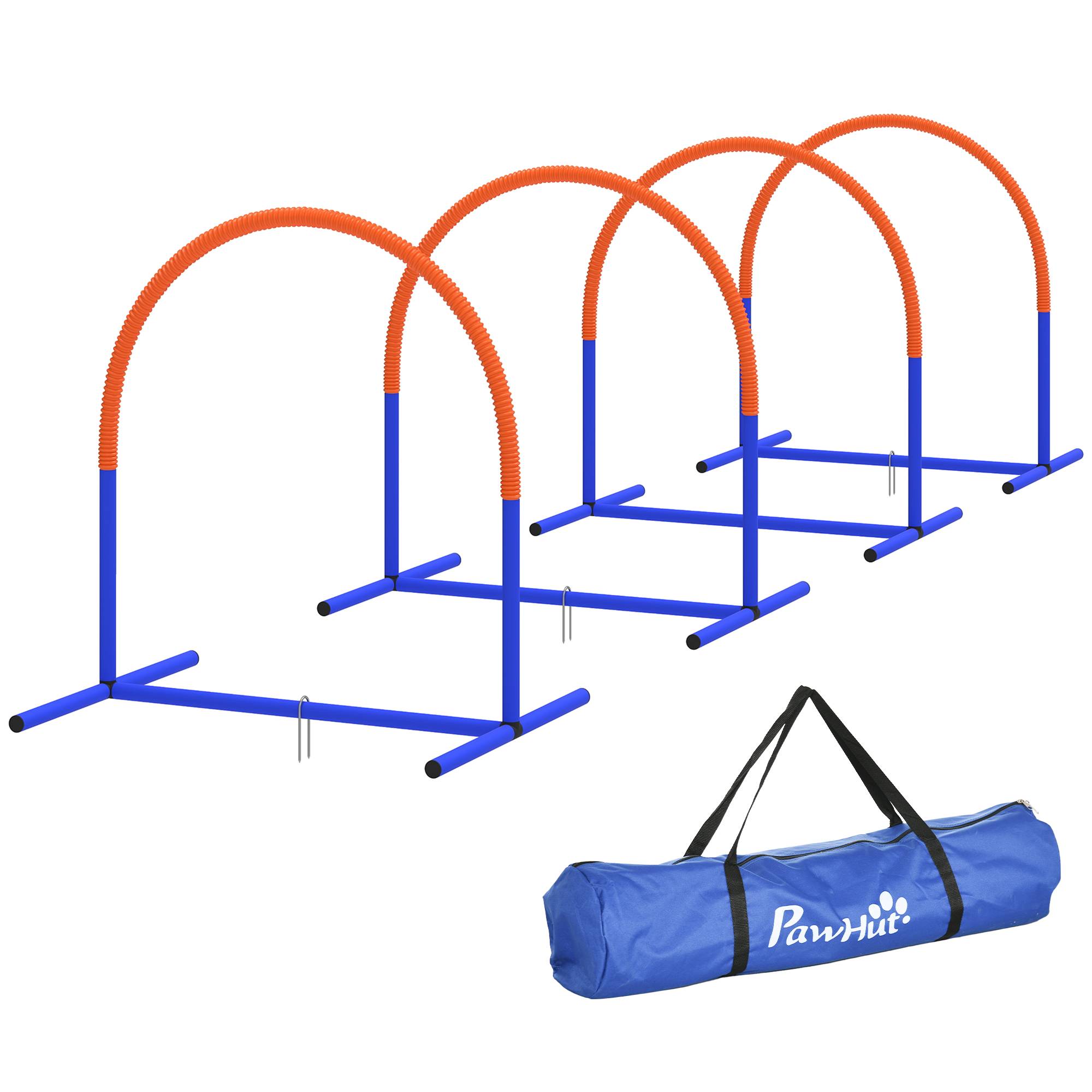 Kit d'agility pour chien plastique bleu orange 88 x 64 x 95 cm - PANGIVO - Image 2