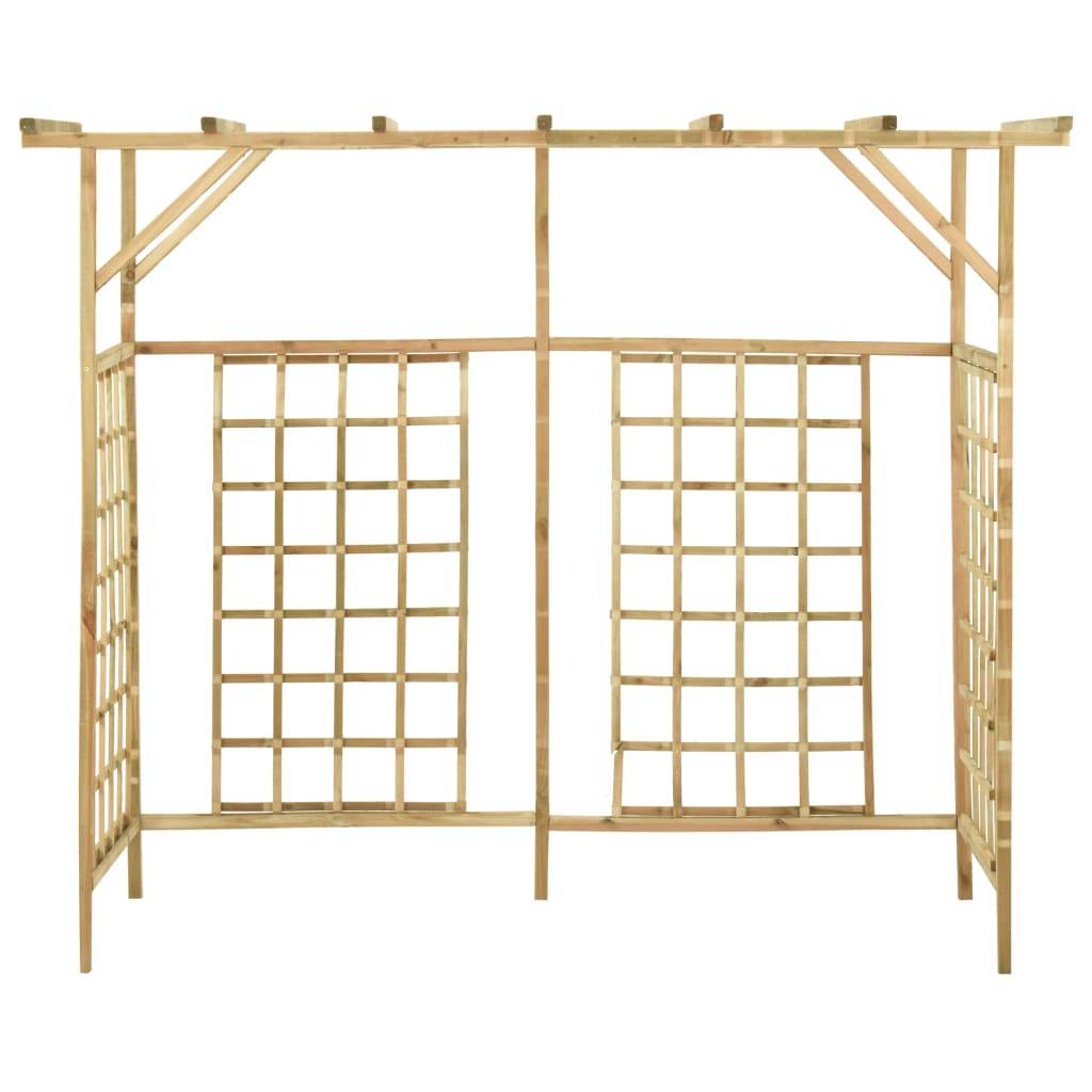 Vidaxl - Pergola de jardin pour poubelles triples Bois de pin imprégné vidaXL 316064 - Imagen 8