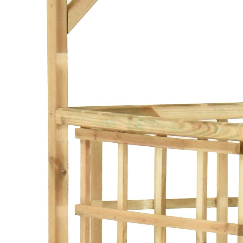 Vidaxl - Pergola de jardin pour poubelles triples Bois de pin imprégné vidaXL 316064 - Imagen 7