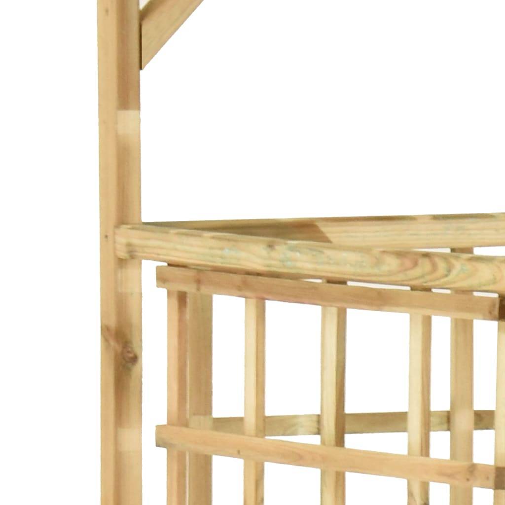 Vidaxl - Pergola de jardin pour poubelles triples Bois de pin imprégné vidaXL 316064 - Imagen 4