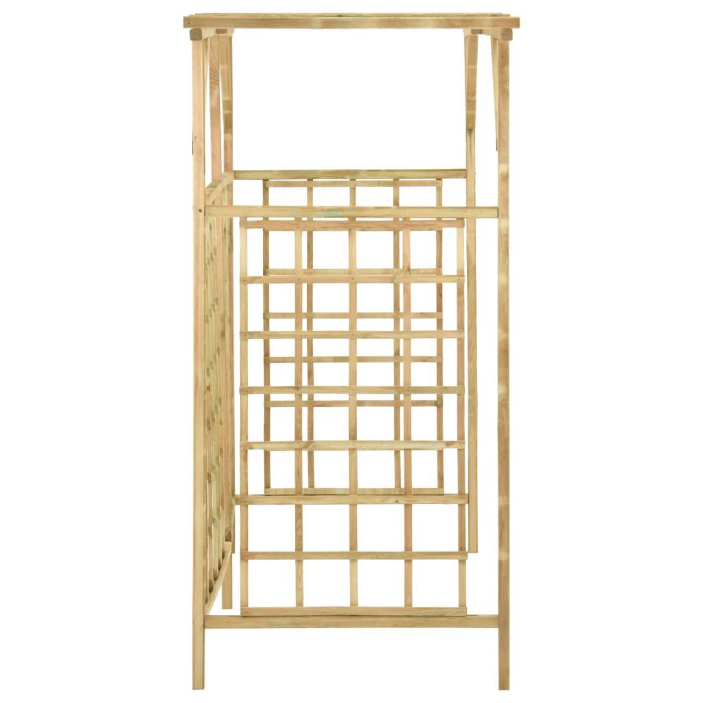 Vidaxl - Pergola de jardin pour poubelles triples Bois de pin imprégné vidaXL 316064 - Imagen 5