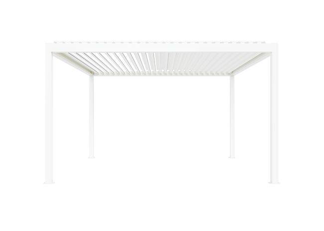 Pergola Bioclimatique Aluminium Autoportante Motorisée Éclairée 4x3,5 Blanc SV ORIAL France - Image 4