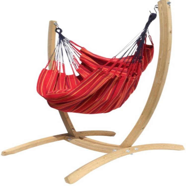 Hamac chaise avec support bois Grenade XXL - Tropical Hamac