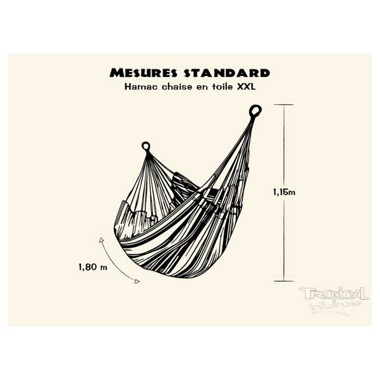 Hamac chaise avec support bois Grenade XXL - Tropical Hamac - Image 5
