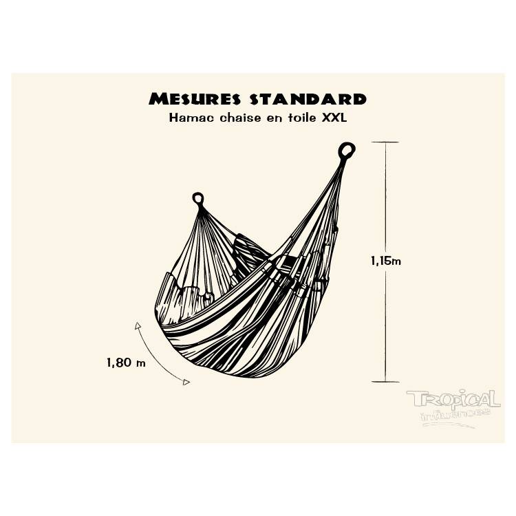 Hamac chaise avec support bois Grenade XXL - Tropical Hamac - Image 5