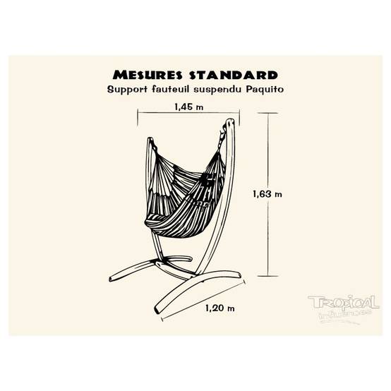 Hamac chaise avec support bois Grenade XXL - Tropical Hamac - Image 6