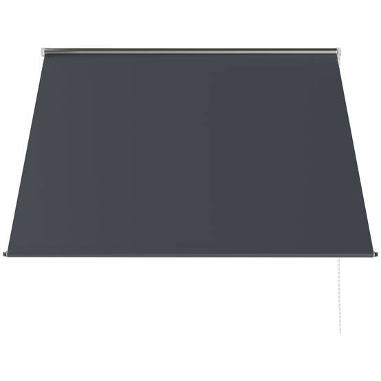 Petit store banne extérieur fenêtre aluminium inclinaison manuelle UV30+ 150x120cm gris - ComfortXL Outdoor Living - Image 2