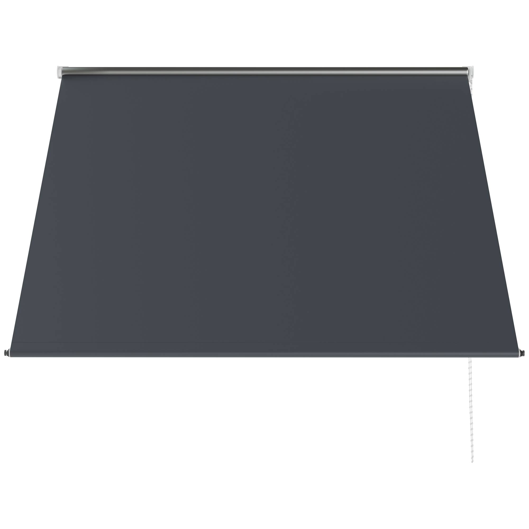 Petit store banne extérieur fenêtre aluminium inclinaison manuelle UV30+ 150x120cm gris - ComfortXL Outdoor Living - Image 2