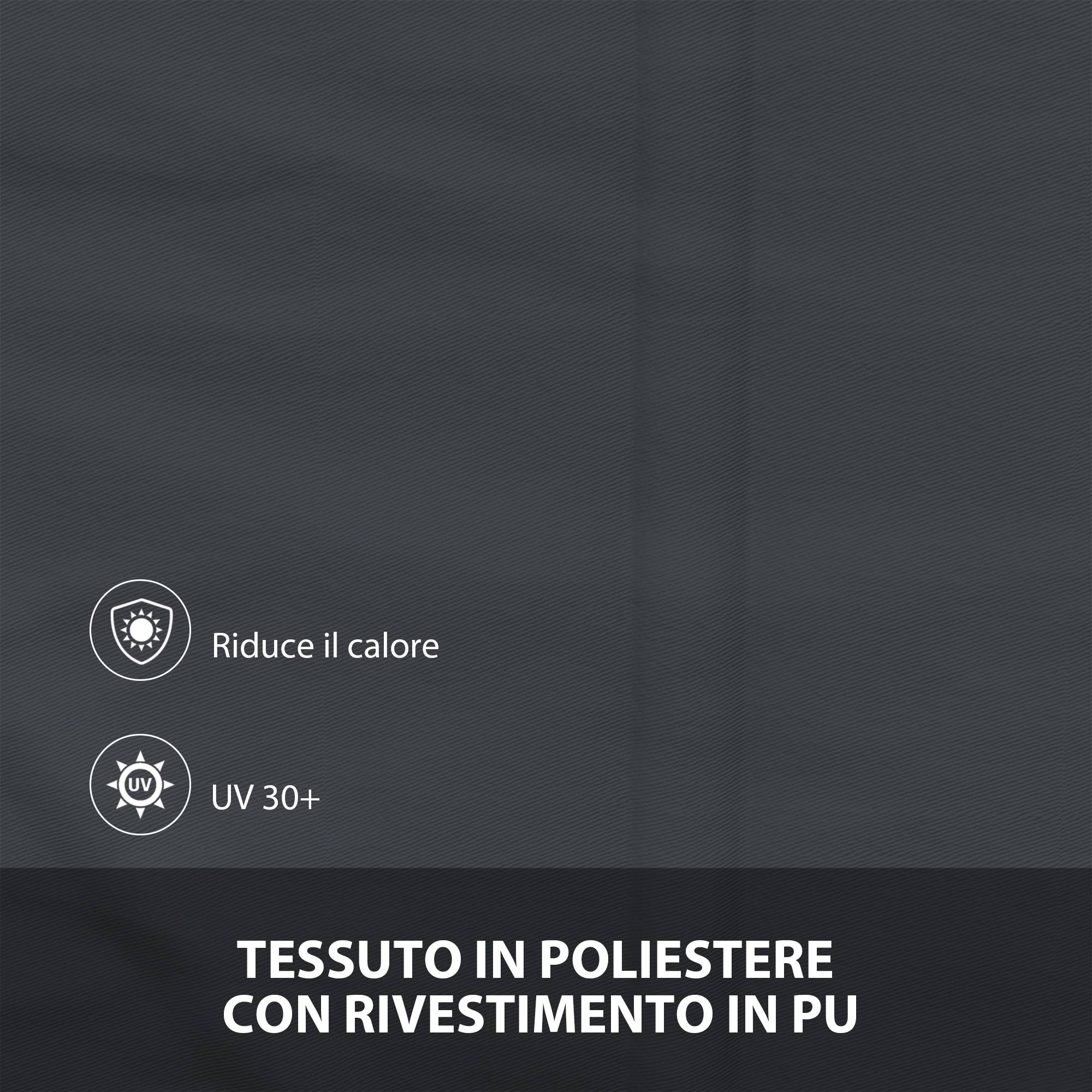 Petit store banne extérieur fenêtre aluminium inclinaison manuelle UV30+ 150x120cm gris - ComfortXL Outdoor Living - Image 6