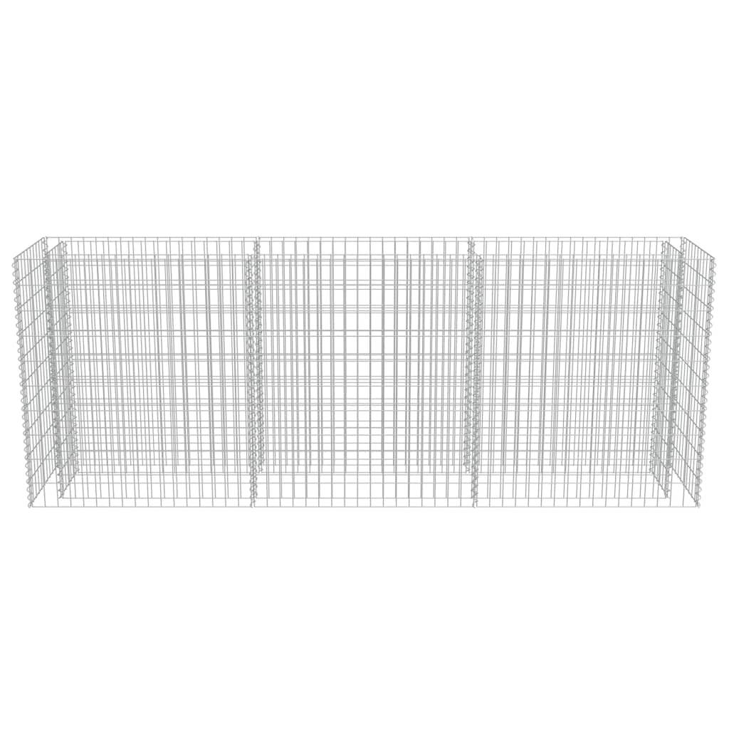 Helloshop26 - Jardinière lit surélevé plantes fleurs jardin à gabion acier galvanisé 270 x 50 x 100 cm - Imagen 3