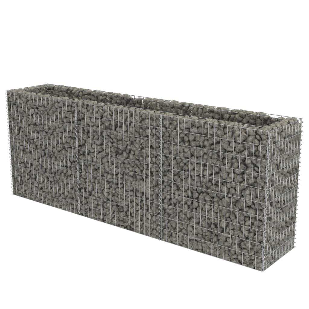 Helloshop26 - Jardinière lit surélevé plantes fleurs jardin à gabion acier galvanisé 270 x 50 x 100 cm - Imagen 2