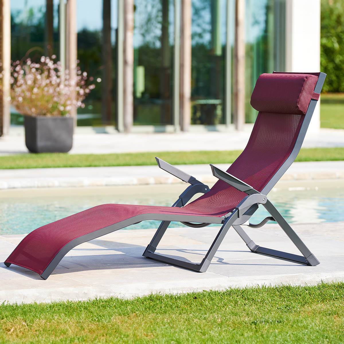 Hesperide - Transat "Decima" bordeaux & graphite aluminium traité époxy en texaline Hespéride - Imagen 6