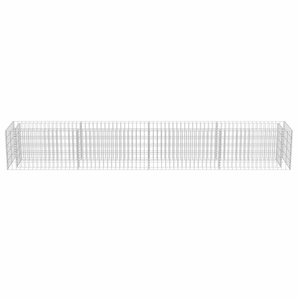 Helloshop26 - Jardinière lit surélevé plantes fleurs jardin à gabion acier galvanisé 360 x 50 x 50 cm - Imagen 3