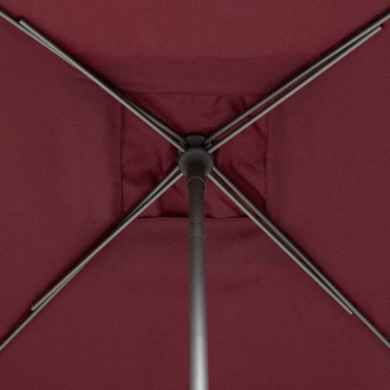Hesperide - Parasol droit carré "Soya" bordeaux D2,5x2,5m en acier Hespéride - Image 7