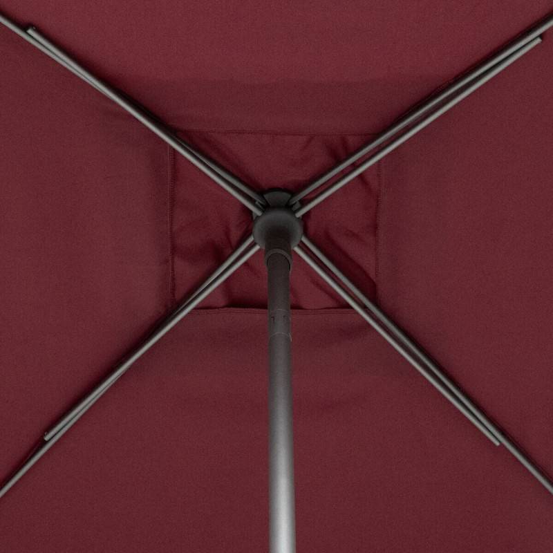 Hesperide - Parasol droit carré "Soya" bordeaux D2,5x2,5m en acier Hespéride - Image 7
