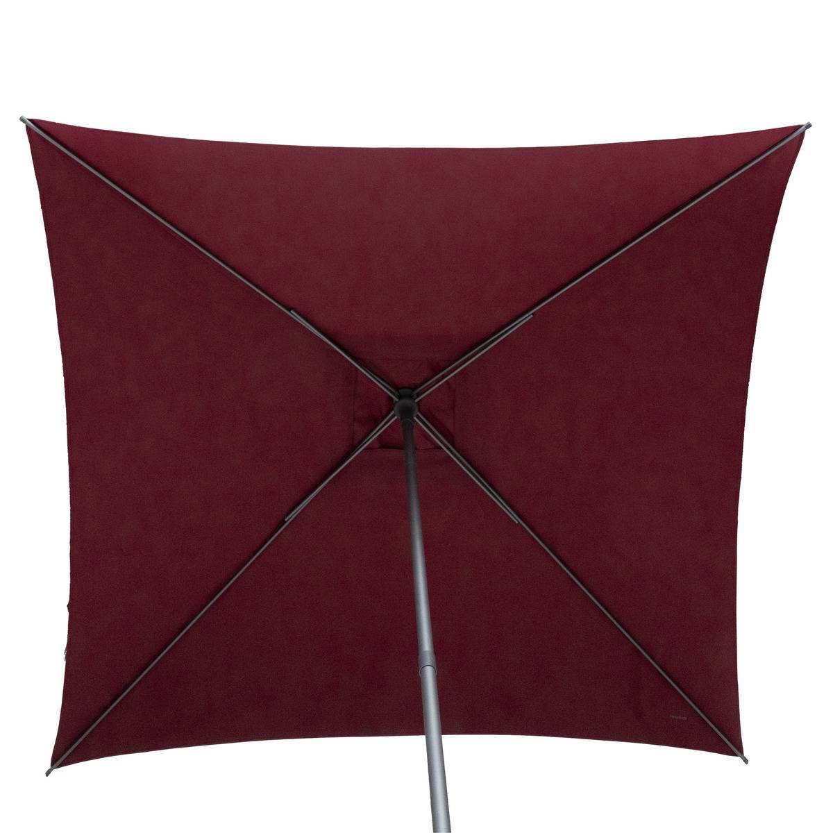 Hesperide - Parasol droit carré "Soya" bordeaux D2,5x2,5m en acier Hespéride - Image 5