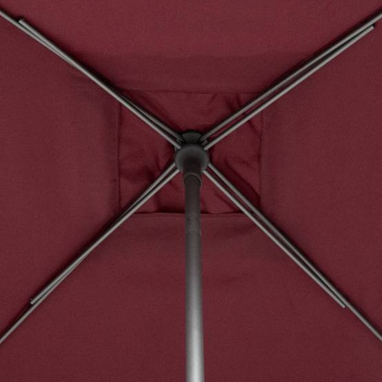Hesperide - Parasol droit carré "Soya" bordeaux D2,5x2,5m en acier Hespéride - Image 3