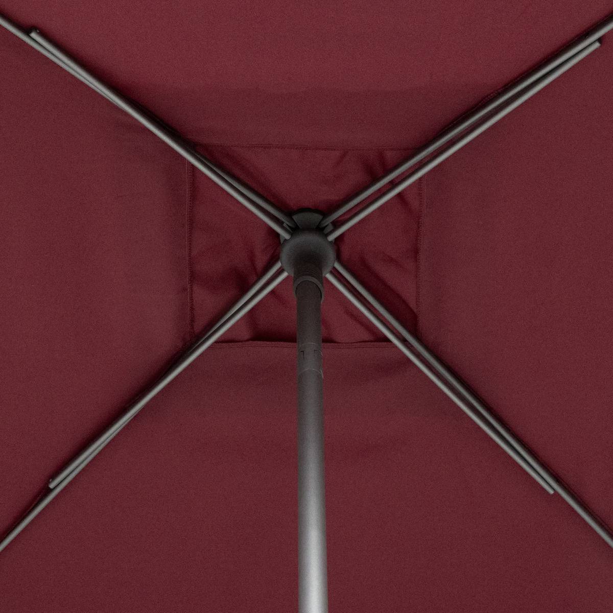 Hesperide - Parasol droit carré "Soya" bordeaux D2,5x2,5m en acier Hespéride - Image 3