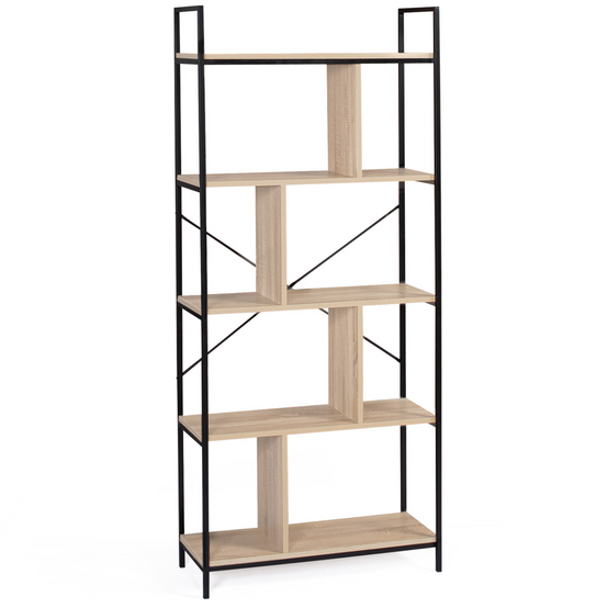 Etagère bibliothèque 5 niveaux DETROIT design industriel 170 cm - Image 2