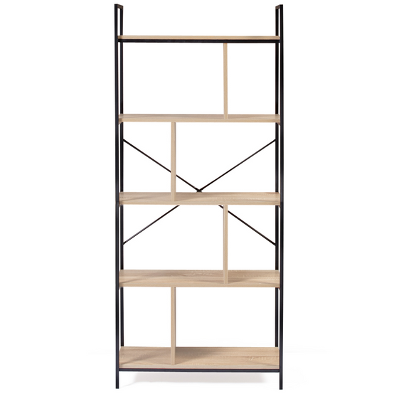 Etagère bibliothèque 5 niveaux DETROIT design industriel 170 cm - Image 4