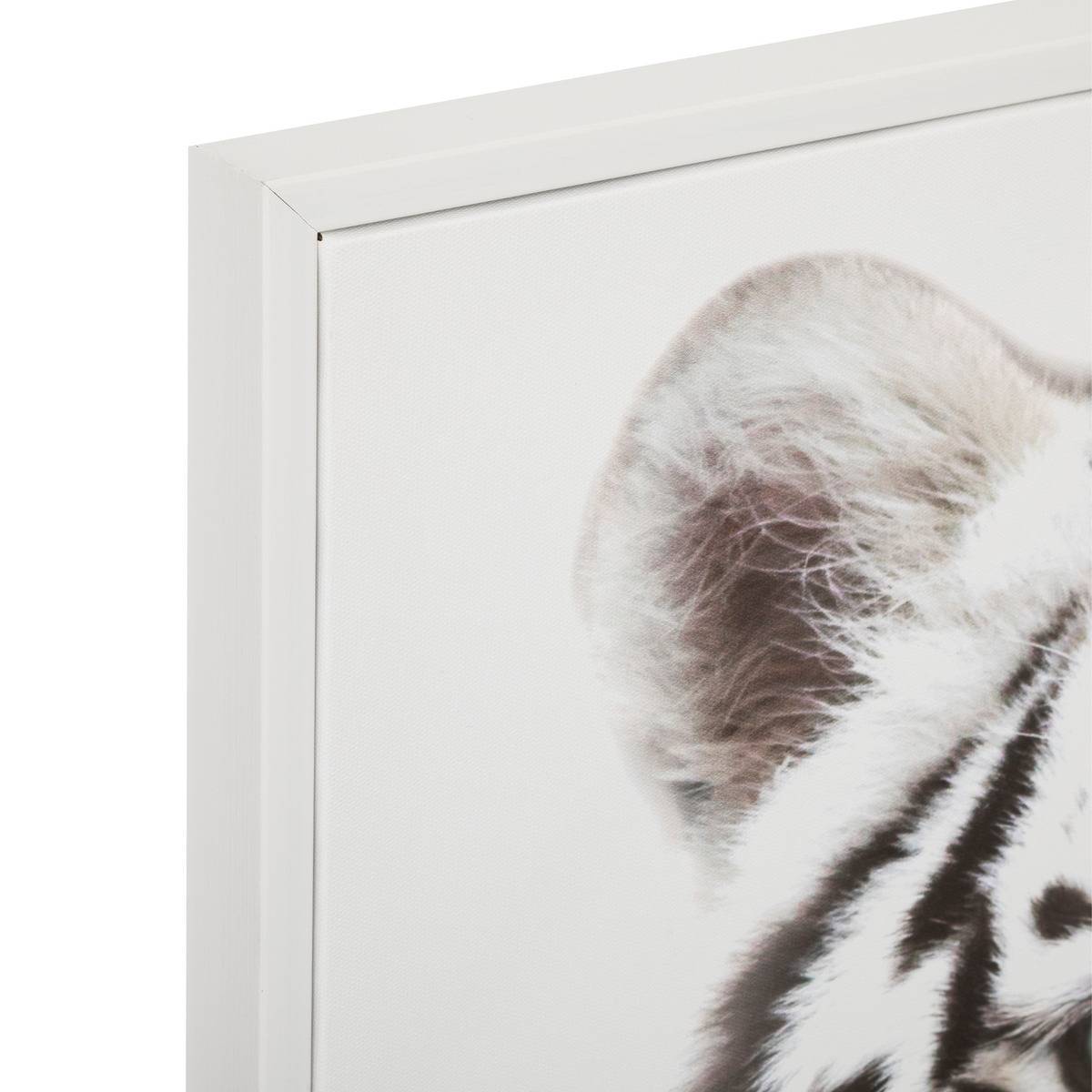 Atmosphera - Toile encadrée tigre noir et blanc 50x70cm - Atmosphera Créateur d'intérieur - Image 3
