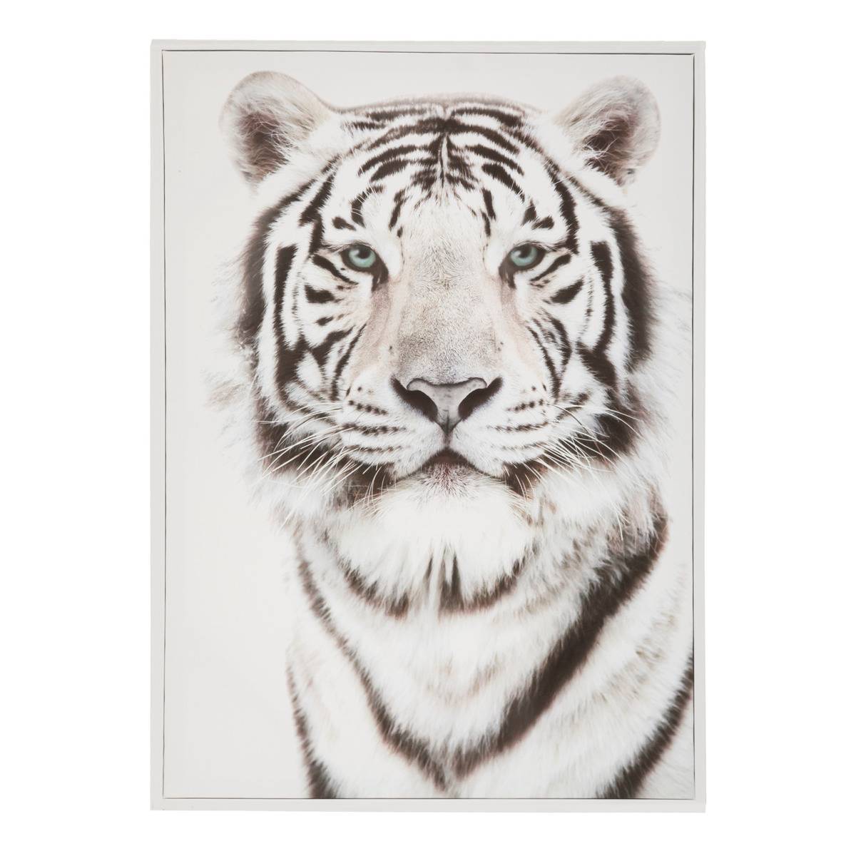 Atmosphera - Toile encadrée tigre noir et blanc 50x70cm - Atmosphera Créateur d'intérieur - Imagen 2