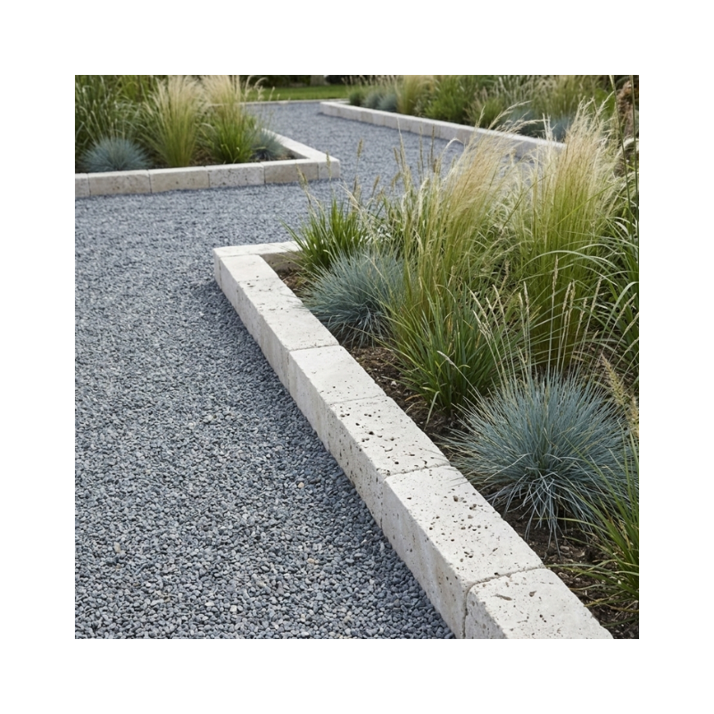 Jardinex - Bordure de jardin travertin 30 x 10 x 10 cm - Beige  (Lot de 30) - Jardinex - Imagen 4