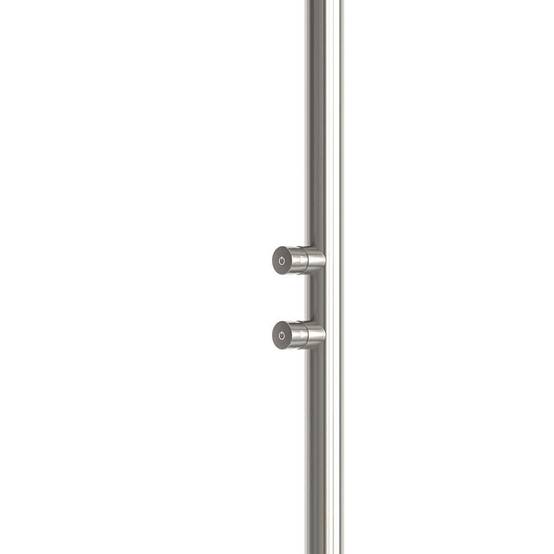 Douche inox 316L satinee a double bouton temporise pour exterieurs et jardins - Image 3