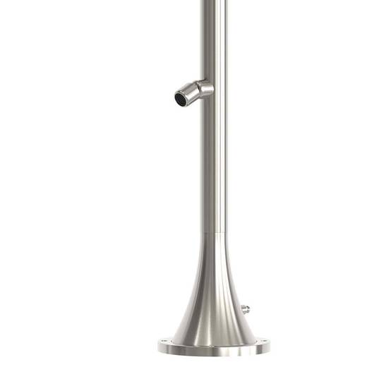 Douche inox 316L satinee a double bouton temporise pour exterieurs et jardins - Image 4