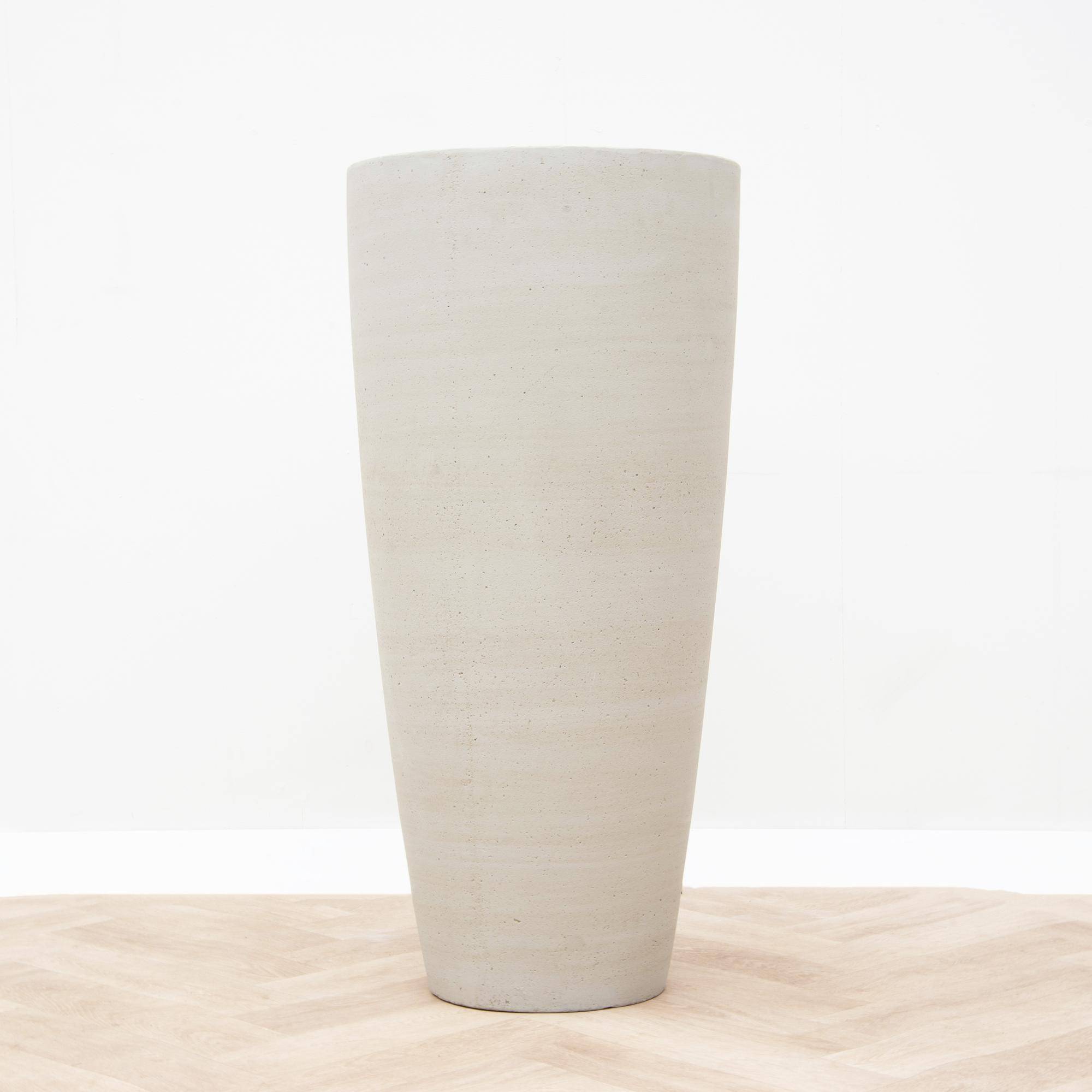 Pot de fleurs beige délavé - taille XL - D.47cm x H.100cm - Image 2