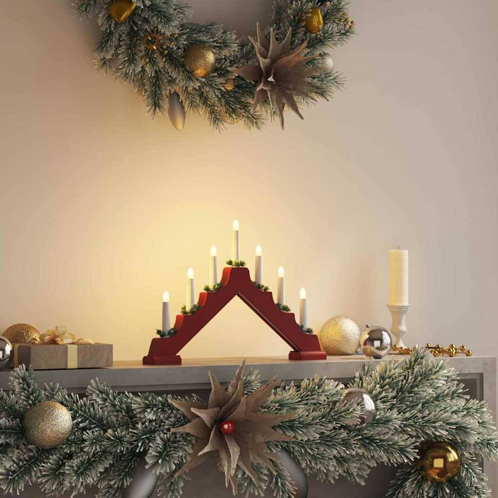 ComfortXL - Pont de Bougies Noël LED Pin Massif Décoration de Table Traditionnelle Rouge – ComfortXL Outdoor Living