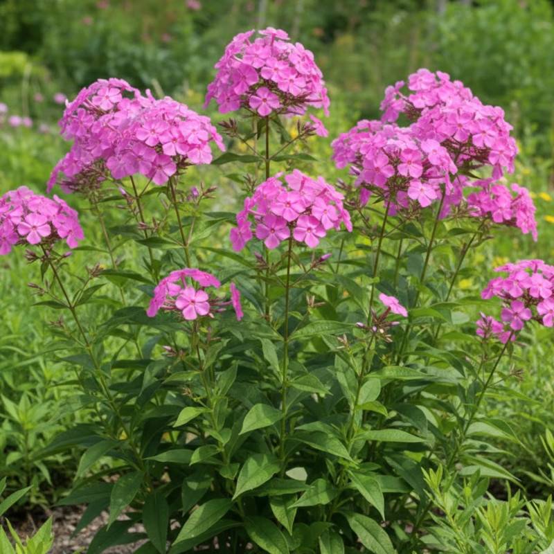 Phlox carolina Bill Baker à fleurs Rose/ - feuillage Caduc - Godet - 5/20 cm