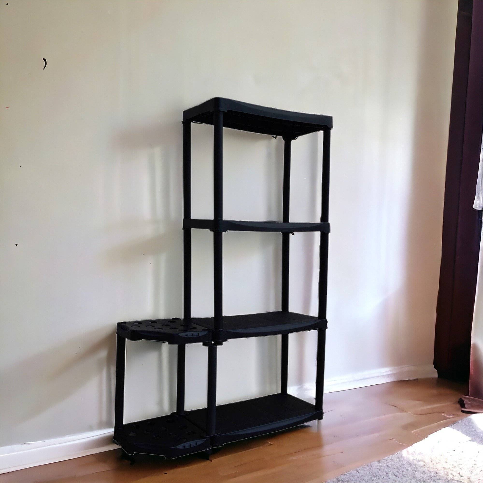 Dmora - Armoire d'extérieur Dallegrett, Etagère d'extérieur, Armoire de balcon polyvalente avec 2 étagères, 89x30h133 cm, Anthracite - Dmora - Imagen 2