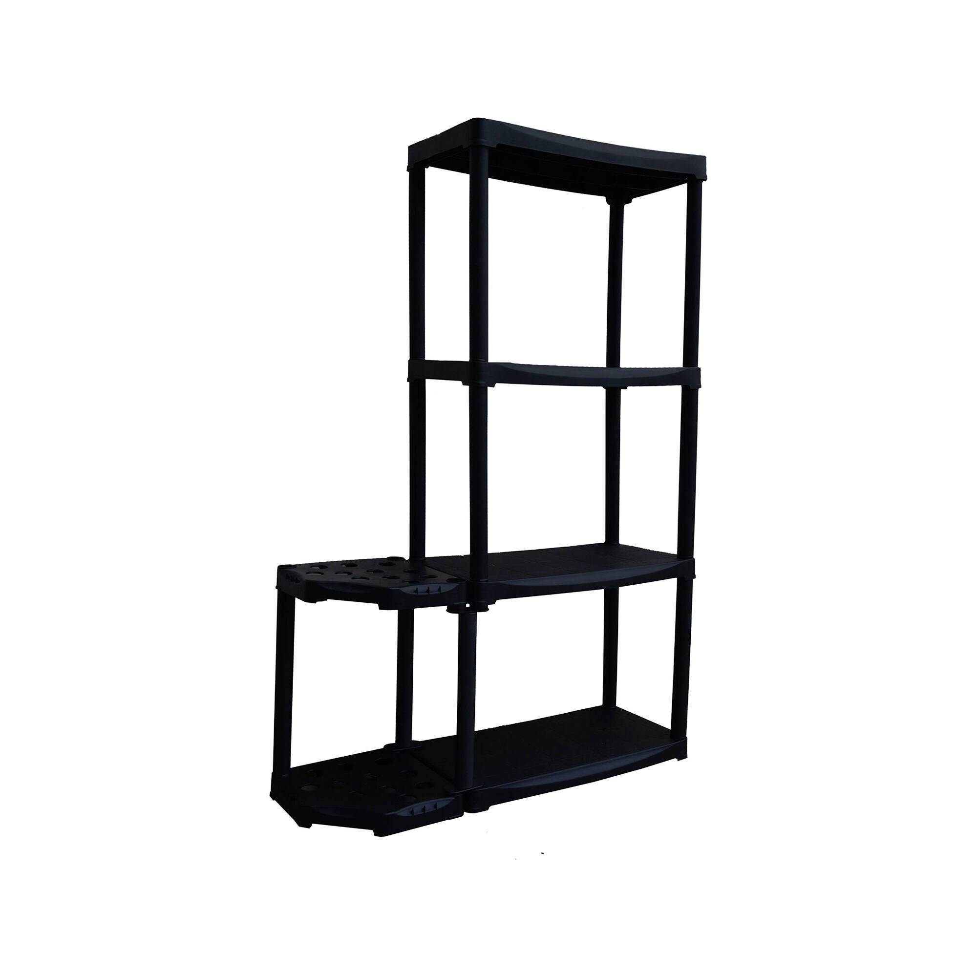 Dmora - Armoire d'extérieur Dallegrett, Etagère d'extérieur, Armoire de balcon polyvalente avec 2 étagères, 89x30h133 cm, Anthracite - Dmora - Imagen 1