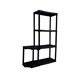 Dmora - Armoire d'extérieur Dallegrett, Etagère d'extérieur, Armoire de balcon polyvalente avec 2 étagères, 89x30h133 cm, Anthracite - Dmora - Imagen 6