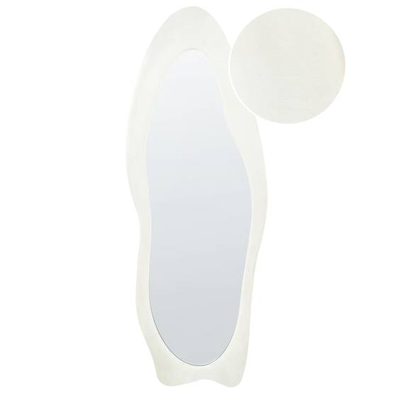Beliani - Miroir Velours Blanc REIGNY - 57x4x160- Beliani - Image 2