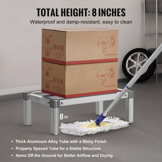 VEVOR Rack calage alu 61x35.6x20.3cm, charge 454kg, stockage alimentaire. - Image 3