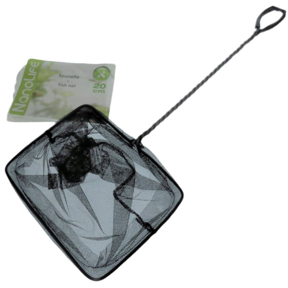Epuisette filet noir, maille moyenne, 20 cm x 16 x 53 cm aquarium - Image 2