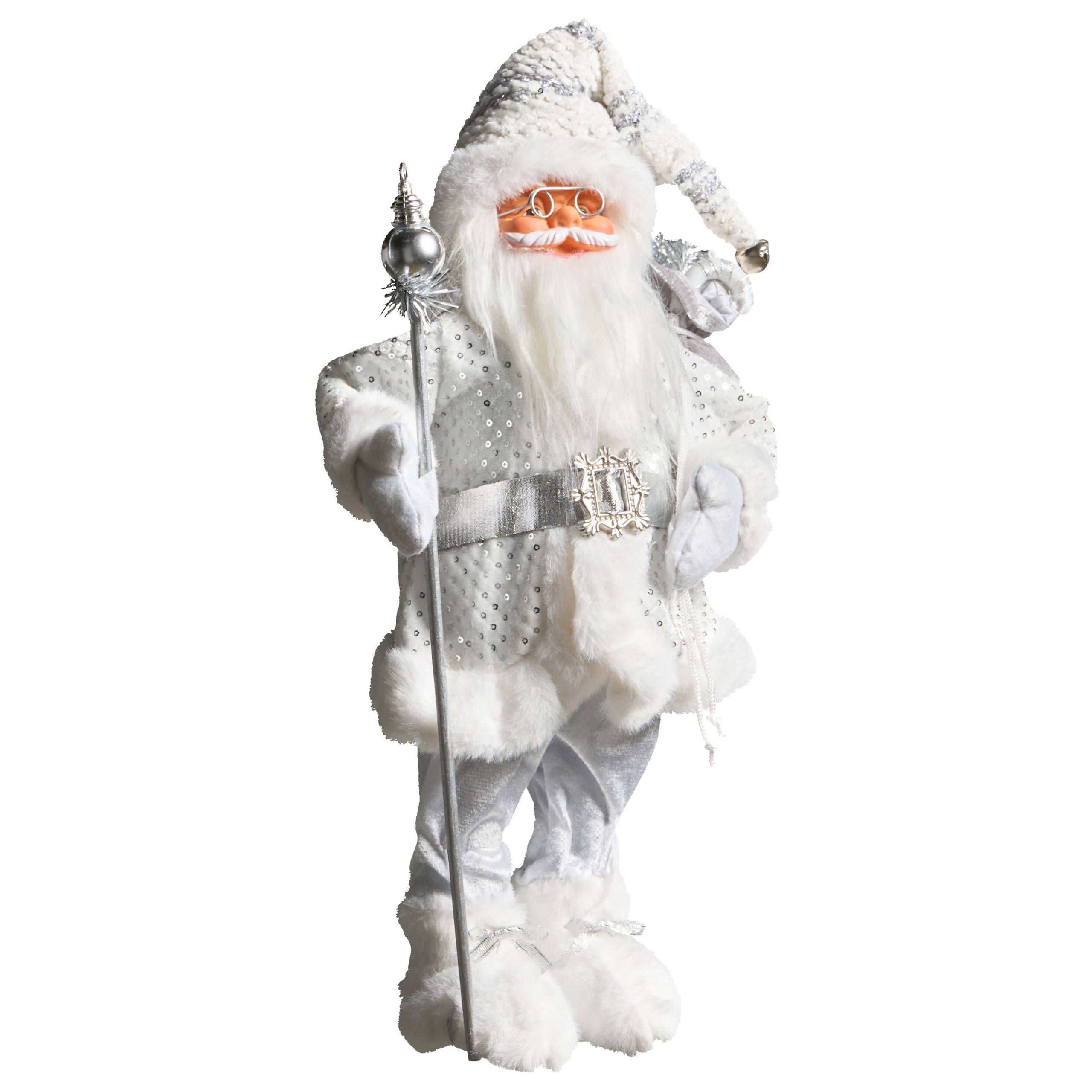 Beliani - Accessoire Décoratif Tissu Argenté NELAUG - 20x11x48- Beliani - Image 2