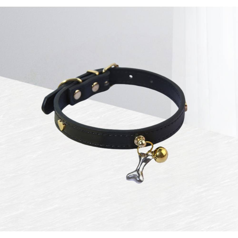 Collier En Cuir Noir Pendentif Fée Clochette - Fantaisie Unisexe, Neuf Avec étiquettes