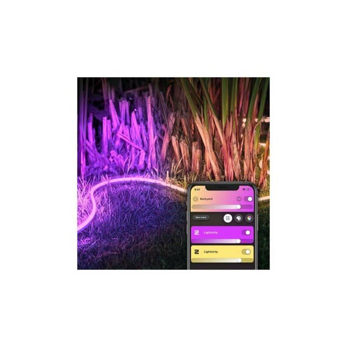 Philips - Bande lumineuse extérieure connectée 5 m IP67, blanc et couleurs 2000-6500 K - Philips Hue - Image 4